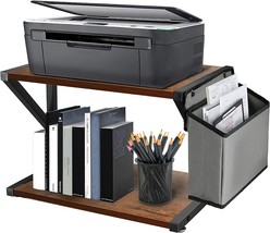 Y&amp;ME YM Desktop Printer Stand with Storage Bag, 2 Tier Desktop Organizer... - £34.61 GBP