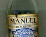 Manuel Una Letra Liqueur Glass Mini Bottle Mexico Heavy Glass with Kick-up  - $11.88