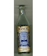 Manuel Una Letra Liqueur Glass Mini Bottle Mexico Heavy Glass with Kick-up  - £9.27 GBP