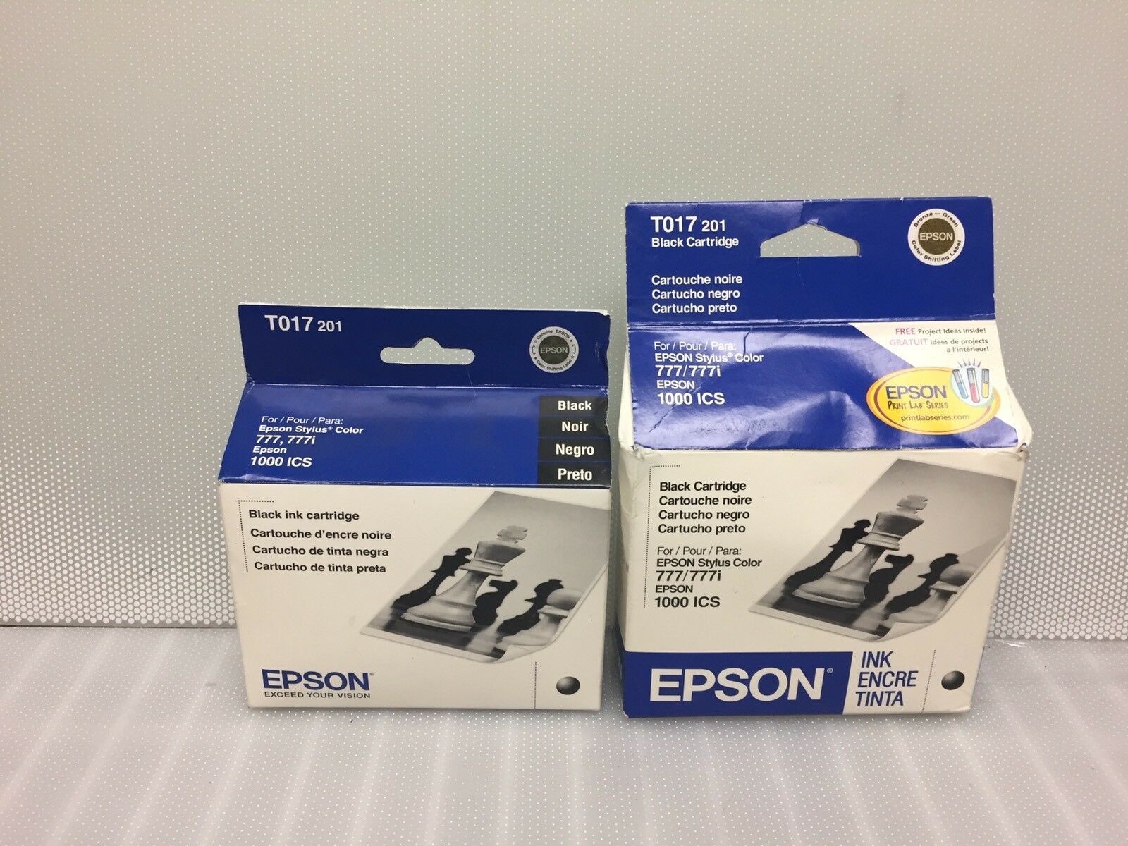 Lot 2 Genuine Epson T017 Black Ink 680 685 777 777i 1000 ICS T017201 OEM - $9.85