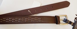 Sonoma Boy&#39;s Casual Belt Brown Weave Size SMALL Silver Buckle New - £8.54 GBP