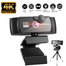 4K Full HD USB Webcam Autofocus Webcam Microphone for PC Desktop Laptop - £20.58 GBP+