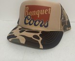 Vintage Coors Beer Trucker Banquet Beer Summer Hat snapback Adjust Camo ... - $17.62