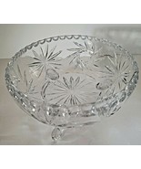 CRYSTAL TRI-FOOTED BOWL WITH PINWHEEL PATTERN - $27.44 CAD