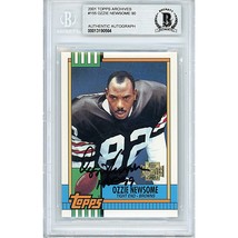 Ozzie Newsome Auto Cleveland Browns Signed 2001 Topps Archives On-Card Beckett - £77.82 GBP