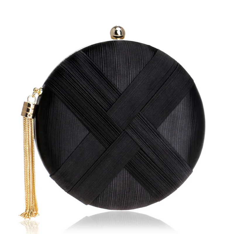 Circular Shaped Women Evening Bags   Chain Handbags Party Wedding Tel Cl... - $80.15