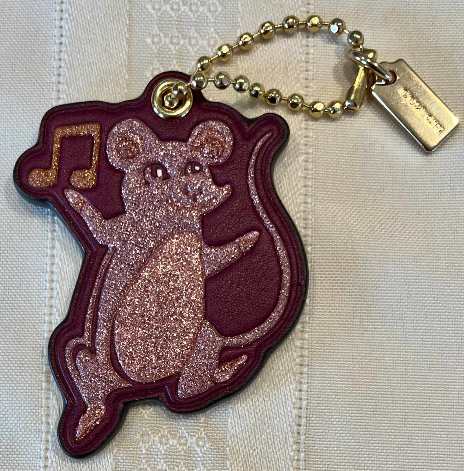 Primary image for Coach Glitter Party Mouse Chain Handbag Charm Japanese Exclusive