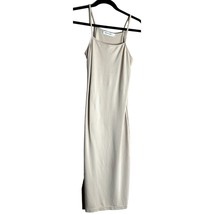 Rivir Slip Dress Womens Size S Beige Sleeveless Spaghetti Strap Knee Length - £15.01 GBP