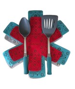 Pioneer Woman 5 Piece Set ~ Nylon Spoon ~ Slotted Turner ~ 3-Felt Protec... - $41.26 CAD