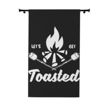 Personalized Custom Design &quot;Let&#39;s Get Toasted&quot; Campfire Marshmallow Black and Wh - £48.34 GBP