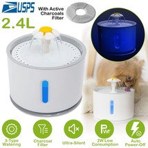 2.4L Automatic Electric Pet Water Fountain Cat/Dog Drinking Dispenser w/ Filter - £43.27 GBP