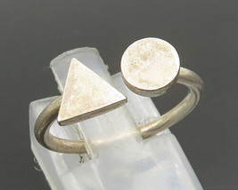 925 Silver - Vintage Dainty Triangle &amp; Circle Open Ends Ring Sz 6.5 - RG24754 - £23.43 GBP