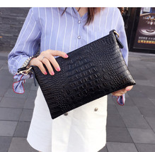 luxurious White/Gold Envelope Bag Pattern Leather Genuine Messenger Women Bags C - £44.04 GBP