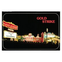 Vintage Postcard Gold Strike Gambling Hall Hotel Casino Night Lights LV 69 - £7.47 GBP