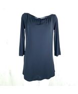 Diane Von Furstenberg Size 4 Isley Zip Tunic Dress 3/4 Sleeve Black - $9.89