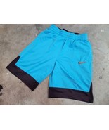 Nike Dri-Fit Aqua Blue/Brown Summer Sports Short Youth Boy Size L 14/16 - £10.96 GBP