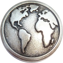Earth Globe Snap Charm - $2.95