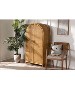 Skylar Light Honey Rattan Large Storage Cabinet - $1,104.61 CAD