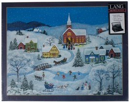 New LANG Snowy Evening PANORAMIC JIGSAW PUZZLE 500 Pieces 2 Ft Wide NIB ... - $41.87