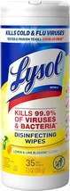 Lysol Disinfectant Wipes, For Disinfecting, Deodorizing, and Cleaning, Lemon &amp; L - £11.98 GBP