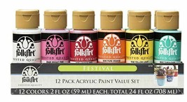 FolkArt 12 Color Paint Set (2-Ounce), Festival, 2 oz - £17.18 GBP