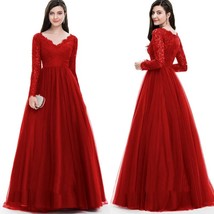 Ll gown wedding party dress red lace mesh splicing red robe de soire de mariage clothes thumb200