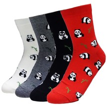 Women'S Cute Black And White Panda Bear Endangered Species Socks, Lil Pandas, On - $25.65