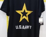 US Army Star Logo Print T-Shirt, Black Size L/G - $16.82