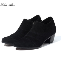 Spring And Summer New High-Heeled Leather Shoes With Top Layer Cowhide Casual Sh - £113.15 GBP