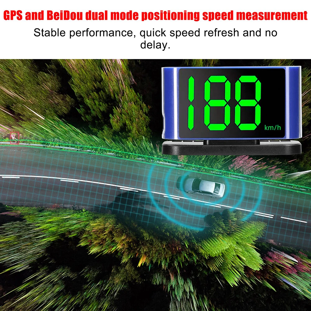 Digital Speed Meter Big Font Car Digital GPS Speedo High Definition MPH Reminder - £17.84 GBP+