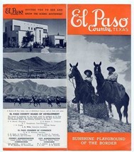 El Paso County Texas Tourism Brochure 1930&#39;s Sunshine Playground - £27.42 GBP