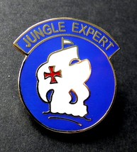 US ARMY JUNGLE EXPERT LAPEL HAT PIN BADGE 1 INCH - $5.74
