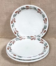 Syracuse China Brown Green Leaf Dessert Plate Set Restaurant Ware Cottag... - £22.97 GBP