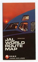 JAL Japan Air Lines World Route Map and JAL Travel Mate Folder  - $26.73