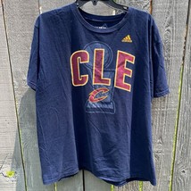 Cleveland Cavaliers Championship Trophy Adult Men&#39;s XL Blue S/S Shirt Adidas NBA - £11.86 GBP
