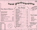Lou Pescadou Menu Tahiti Pizza Restaurant 1993  - £13.96 GBP