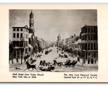 RPPC Wall Street in 1834 New York City NY Historical Society UNP Postcar... - £3.47 GBP