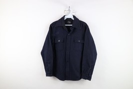 Vintage 50s 60s Streetwear Boys Large Distressed Wool CPO Shirt Jacket J... - $49.45