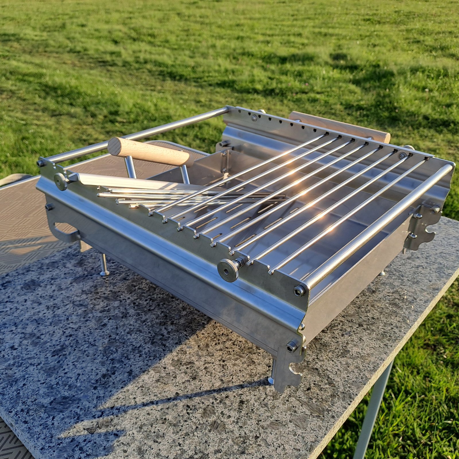 picnic compact and portable easy cleaning grill stainless steel 5kg