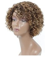 HUA Short Curly Human Hair Wigs for Black Women P4/27/30 Short Curly Wig... - £28.55 GBP