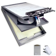Aluminum Clipboard Storage Locking Dual Tray Business Form Letter Holder... - $74.99
