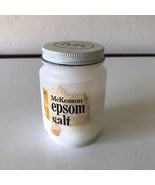 Vintage McKesson Epsom Salt Plastic Jar Partially Full - $94.84 MXN