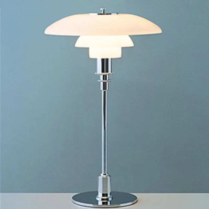 Rdic glass desk lamp retro luxurious living room bedroom study bedside table led lights thumb200