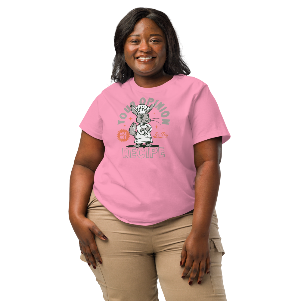 Women’s Organic Ribbed Neck T-Shirt - Opinion Bubble Pink Item image 7