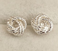 Sterling Silver Stud Knotted Earrings 2.00 Grams - £15.99 GBP