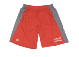 New Adidas NBA Authentics Detroit Pistons Team Issue Basketball Shorts Red 2XL - £30.59 GBP