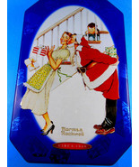 Snickers Tin Vintage Norman Rockwell Christmas 6 X 9" Tin 2001 - $11.13