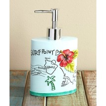Huntington Beach Soap Dispenser Surf City Roadmap Postcard Design Bath K... - $17.17