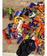 HUGE Lot of Nerf Toy Guns Cross Bows Clips Straps Ammo &amp; Other Accessories - £369.85 GBP