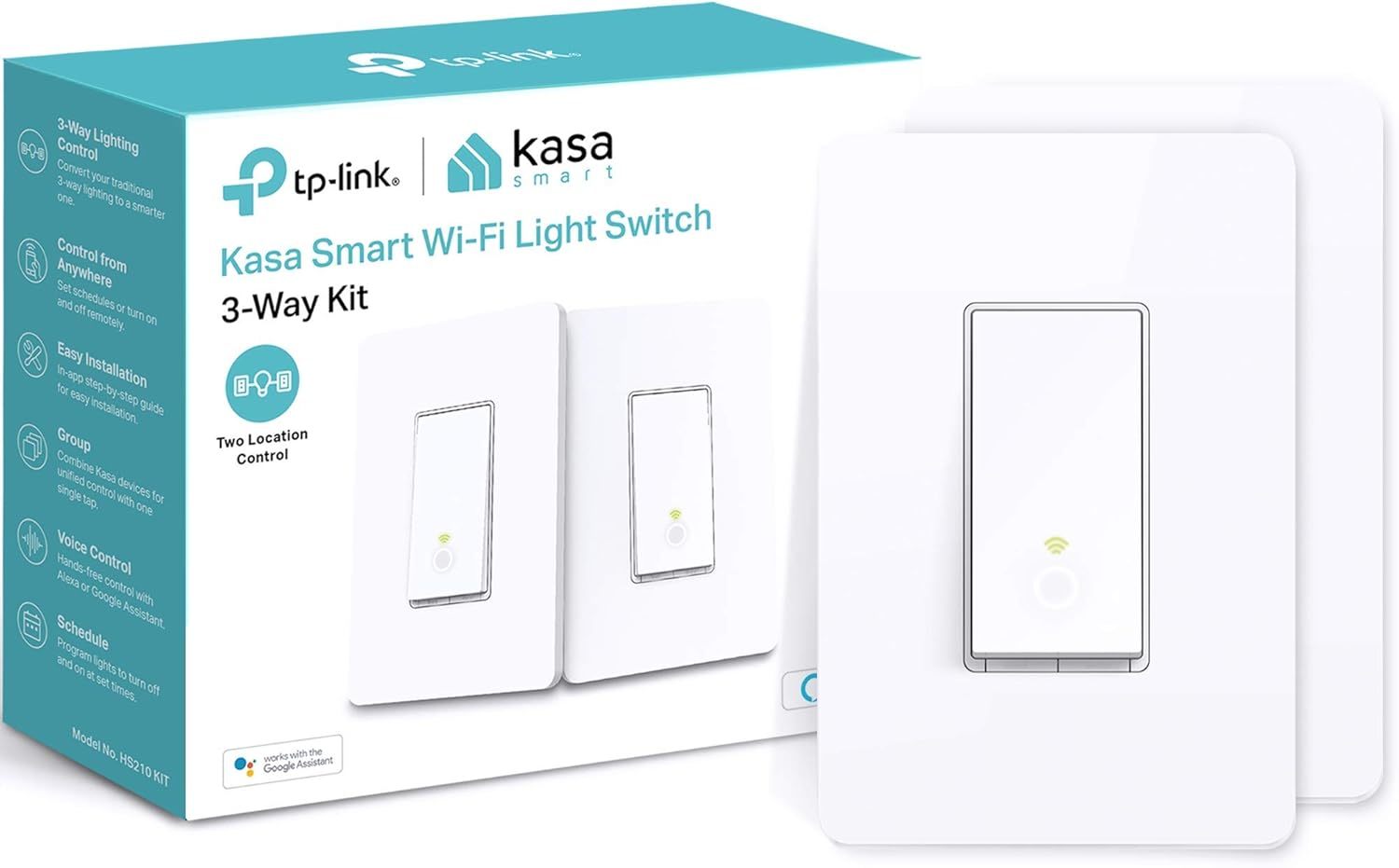 Kasa Smart 3 Way Switch Hs210 Kit, Needs Neutral Wire, 2.4Ghz Wi-Fi, Pac... - $40.99